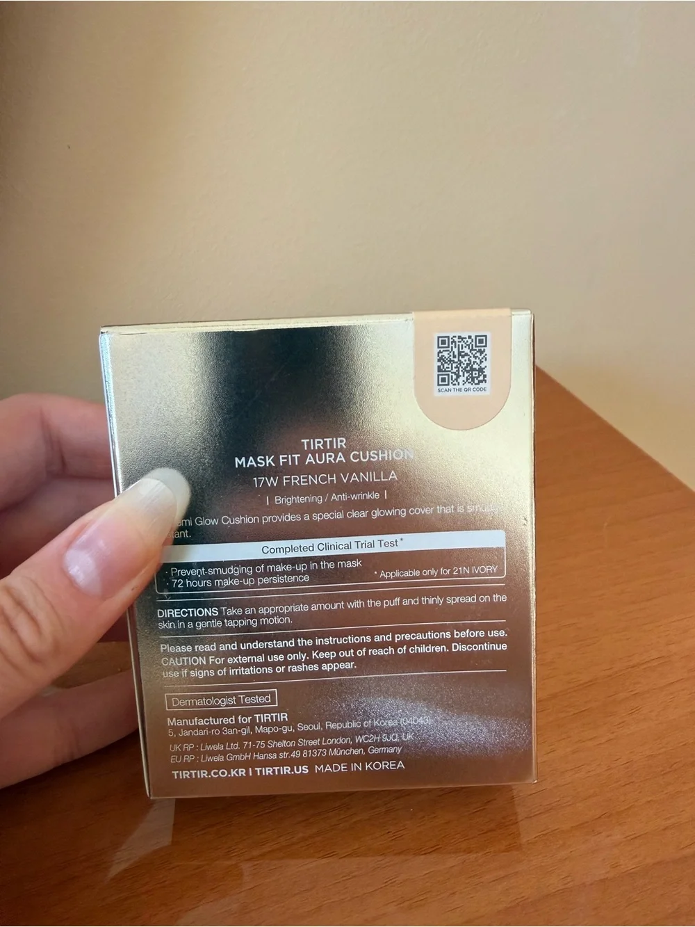 TIRTIR Mask Fit Aura Cushion - 17W French Vanilla (Cream)